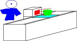 Illustration of checkout counter